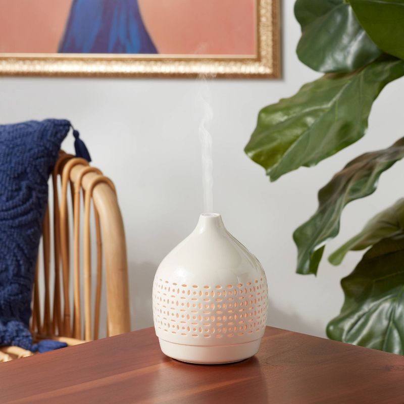 300ml Cutout Ceramic Color Changing Oil Diffuser White - Opalhouse&#8482;, 3 of 15