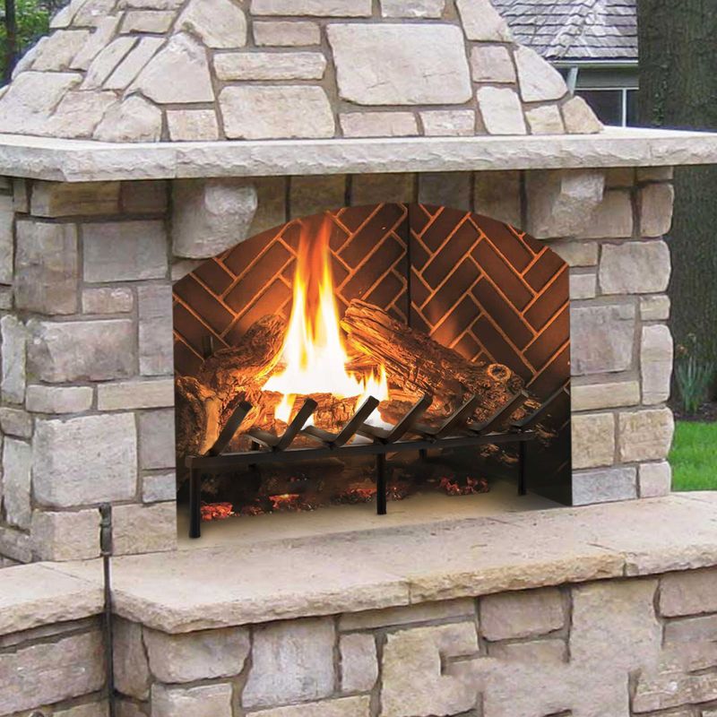 SINGLYFIRE Fireplace Grate 24 inch Heavy Duty Solid Steel Fireplace Log Holder, 3 of 9