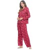 Casual Nights Women's Long Sleeve Rayon Button Down Pajama Set - 2 of 4