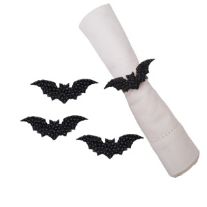 C&F Home Spooky Bat Napkin Ring S/4 - 1 of 3