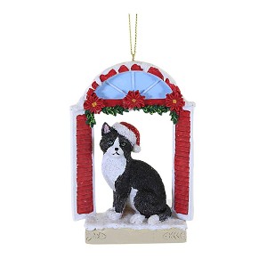 4.25 In Cat In Window Christmas Feline Tree Ornaments - 1 of 3