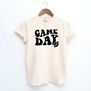 Simply Sage Market Women's Game Day Football Short Sleeve Garment Dyed Tee - 1 of 2