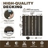 APRILSOUL 12" x 12" Interlocking Deck Tiles Striped Pattern Acacia Hardwood Outdoor Flooring for Patio - 2 of 4