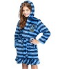 Harry Potter Girls' Striped Ruffle Plush Fleece Robe - 4 of 4