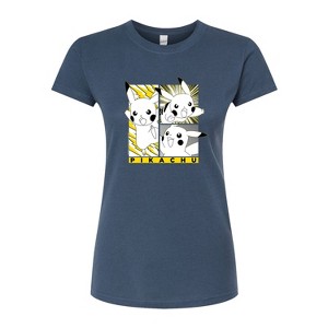 Women's - Pokémon - Pikachu Pannels Fitted Graphic T-Shirt - 1 of 3