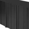 4-Door Sideboard Adorned with Linear Accents and Multi-Layered Pine Veneer Design Elements,Suitable for Living Rooms, Entrance and Study Rooms - 3 of 4