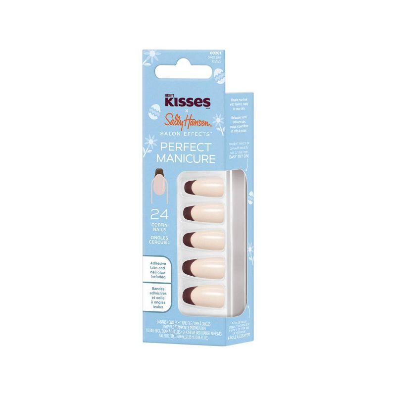 Sally Hansen Salon Effects Perfect Manicure x Hershey&#39;s Kisses Press-On Nails Kit - Coffin - Sweet Like Kisses - 24ct, 5 of 8