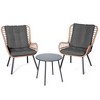 LAUSAINT HOME 3 Piece Outdoor Bistro Set with Highback - 4 of 4