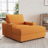 Oversized Accent Chair Upholstered Chaise Lounge with Storage Ottoman, Cup Holders & USB Port, Single Sleeper Sofa Bed Reading Couch - ModernLuxe - 2 of 4