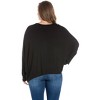 24seven Comfort Apparel Womens Oversized Long Sleeve Plus Size Dolman Top - 3 of 4
