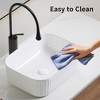 ChicFurnit Bathroom Sinks Rectangle Countertop Bathroom Sink Porcelain Ceramic Thin Edge Basin Vessel Sink for Bathrooms, White, 15.75"*11.81"*5.51" - 3 of 4