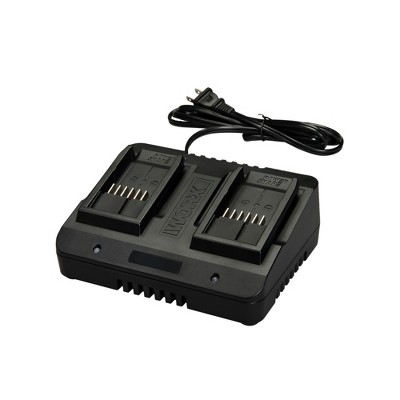 Worx WA3770 18V/20V Li-ion Dual Port Charger (2A), 2 hr. (2-2.0Ah batteries)