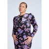ELOQUII Women's Plus Size Printed Velvet Midi Dress - 4 of 4