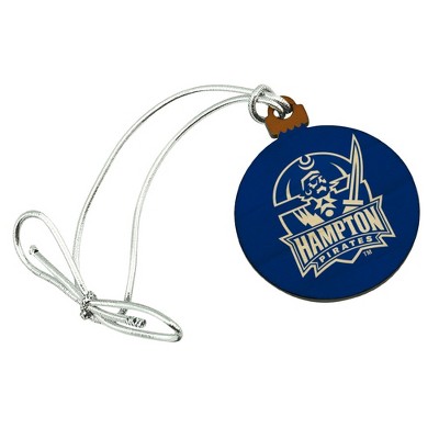 Hampton University Pirates Logo Mini Small Tiny Wood Christmas Tree Holiday Ornament
