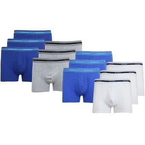 Mens' Cotton Flex Stretch Boxer Briefs-12 Pack - 1 of 2