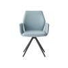 Top Grain Leather Arm Chair with Swivel Function and Upholstered Seat - 4 of 4