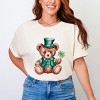St. Patrick's Bear Clover - Women's Garment Dyed Graphic T-Shirt - 3 of 4