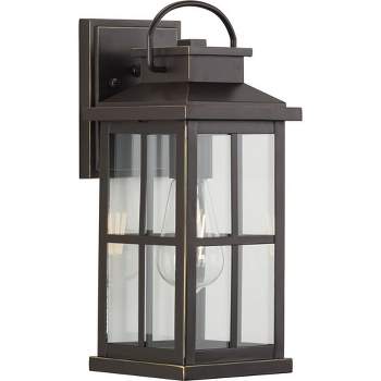 Progress Lighting Williamston 1-Light Antique Bronze Outdoor Wall Lantern with Clear Glass Shade