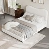 Bed Frame for Kids with Velvet Upholstered Headboard, Cute Low Profile Platform Bed - 4 of 4