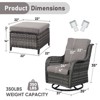 Gymojoy Outdoor Swivel Chair with Ottoman High Back Glider Chair with Soft Cushion - 2 of 4