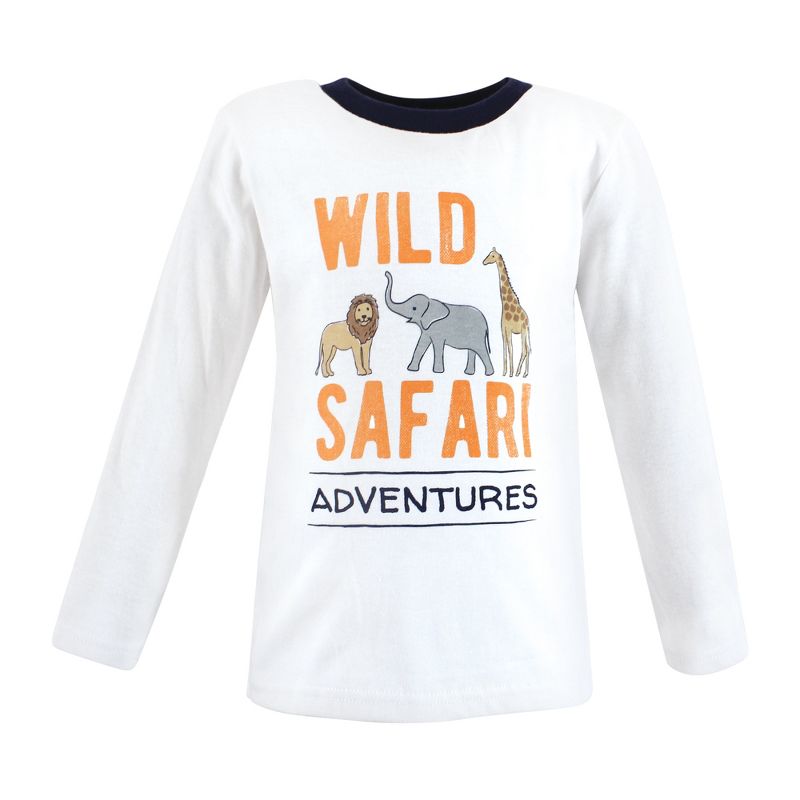 Hudson Baby Infant and Toddler Boy Long Sleeve T-Shirts, Cool Safari, 3 of 8