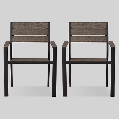 Mantega 2pk Faux Wood Patio Dining Chair Project 62 Target - Mantega Faux Wood Folding Patio Dining Table Project 62