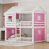 Full Size Wooden House Bunk Bed with Tent for Bedroom - 2 of 4