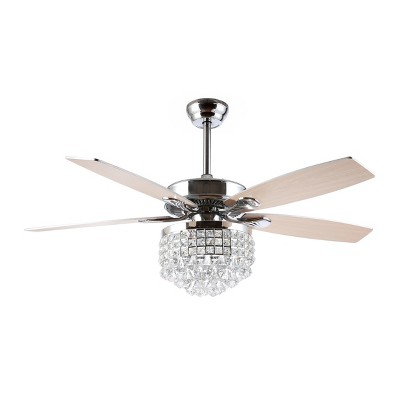 Lanzer Ceiling Light Fan - Chrome - Safavieh