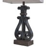 Brampton Open Scroll Design Table Lamp with Rectangle Shade Blue - StyleCraft - 3 of 4