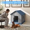 MooxvMoo 31-Inch Pointed-Roof Dog House,Outdoor&Indoor House,Outdoor Kennel for Yard, Patio, Garage, Easy to Assemble - 2 of 4