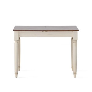 TiramisuBest CLEARWATER RECT SLD TOP Table with Dark Oak for Dining Tables - 1 of 4