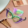 Unique Bargains Colorful Feather Sequins Half Face Party Mask 1 Pc - 4 of 4
