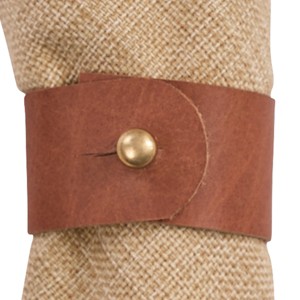 Park Designs Rustic Leather Napkin Ring Set of 4 - 1 of 4
