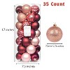 Every Day is Christmas 35ct 2.76"/70mm Shatterproof Round Christmas Tree Ornament Set, Merry Christmas Balls Ornaments with Hooks - 2 of 4