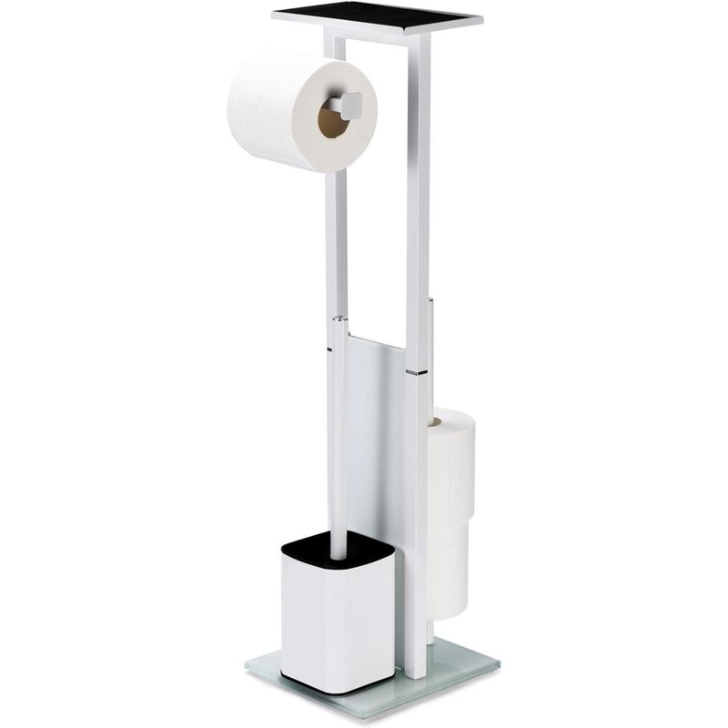 Bamodi Toilet Paper Stand with Toilet Brush and Roll Holder, 1 of 4
