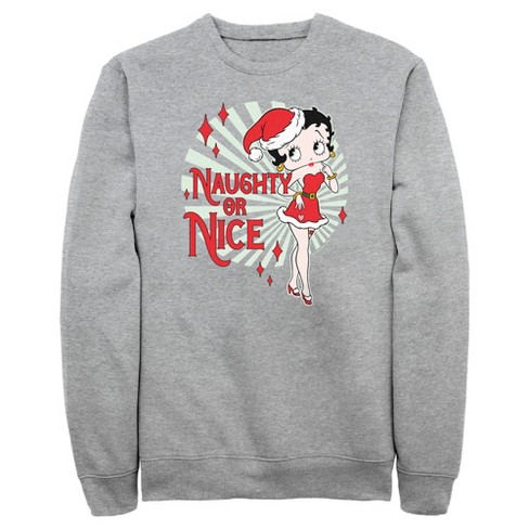 Betty Boop Cartoon Christmas Holiday Cute Womens Graphic Crewneck