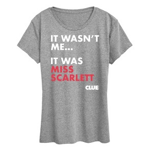 Women's - Clue - It Wasnt Me It Was Miss Scarlett Short Sleeve Graphic T-Shirt - 1 of 4