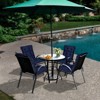 Aoodor Outdoor Tufted Back Cushions Patio Replacement Chair Cushion with Ties, Water and Fade Resistant for All Weather, Set of 2 - 3 of 4
