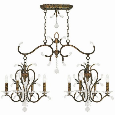 Livex Lighting Serafina 8 - Light Chandelier in  Hand Applied Venetian Golden Bronze