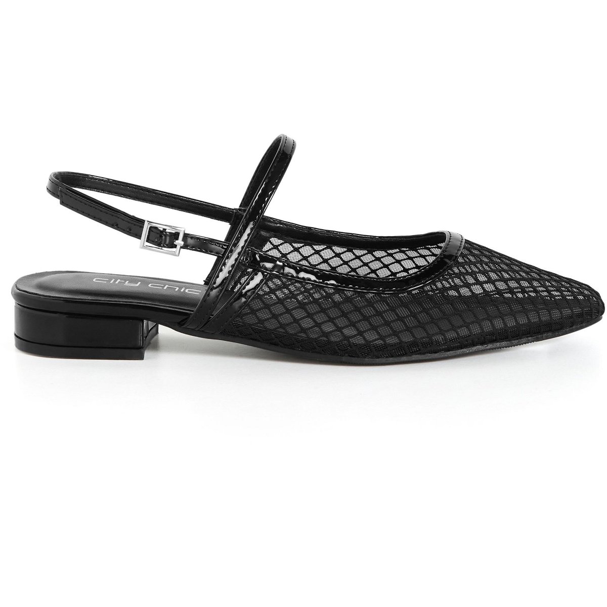 Обувь City Chic | Women's Plus Size WIDE FIT Lily Mesh Flat - black - 9W — фото 2