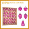 Unique Bargains Glass Decorative Hanging Tree Ornament Balls 1"-1.5" 75 Pcs - 3 of 4