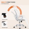 Tall Home Office Chair for Standing Desk with Adjustable Foot Ring, Ergonomic Mid Back Cushion Lumbar Support, Counter Height Chairs-The Pop Home - 4 of 4