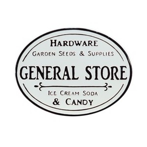 VIP Metal 15.75 in. Off-White Embossed "General Store" Wall Sign - 1 of 4