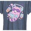 Women's - Instant Message - Kawaii Racoon Gamer Short Sleeve Graphic T-Shirt - 2 of 4