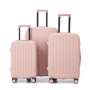 BEAFUP 20"/24"/28" 3 pcs/set in ABS Spinner Wheel Luggage, Carry on Suitcase, with Cup Holder & USB Port - 1 of 4