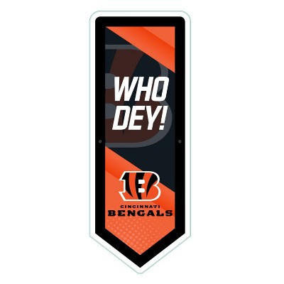 Evergreen Ultra-Thin Glazelight LED Wall Decor, Pennant, Cincinnati Bengals- 9 x 23 Inches Made In USA