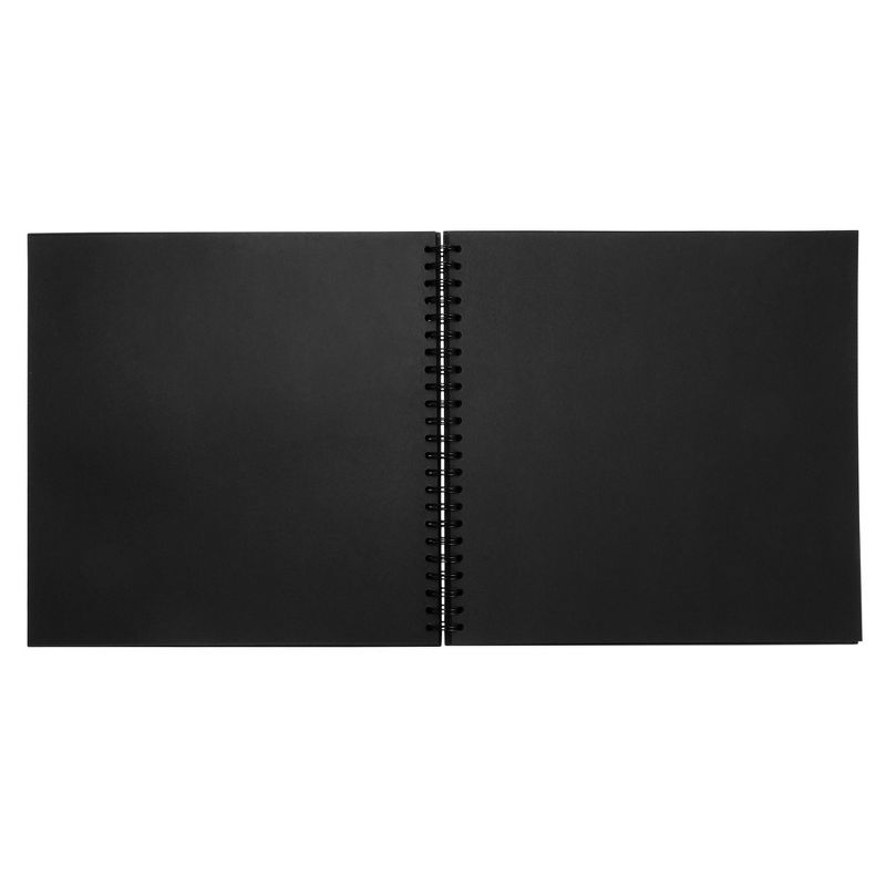 Paper Junkie Blank Hardcover 12x12 Scrapbook Album for Photos, Black Spiral Bound Wedding Guest Book, 40 Sheets, 6 of 10