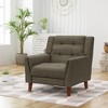 Dexmalle Mid Century Accent Chair Fabric Arm Chair With Rubber Wood Legs - 3 of 4