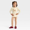 Toddler Girls' Long Sleeve Graphic T-Shirt - Cat & Jack™ Beige - 4 of 4