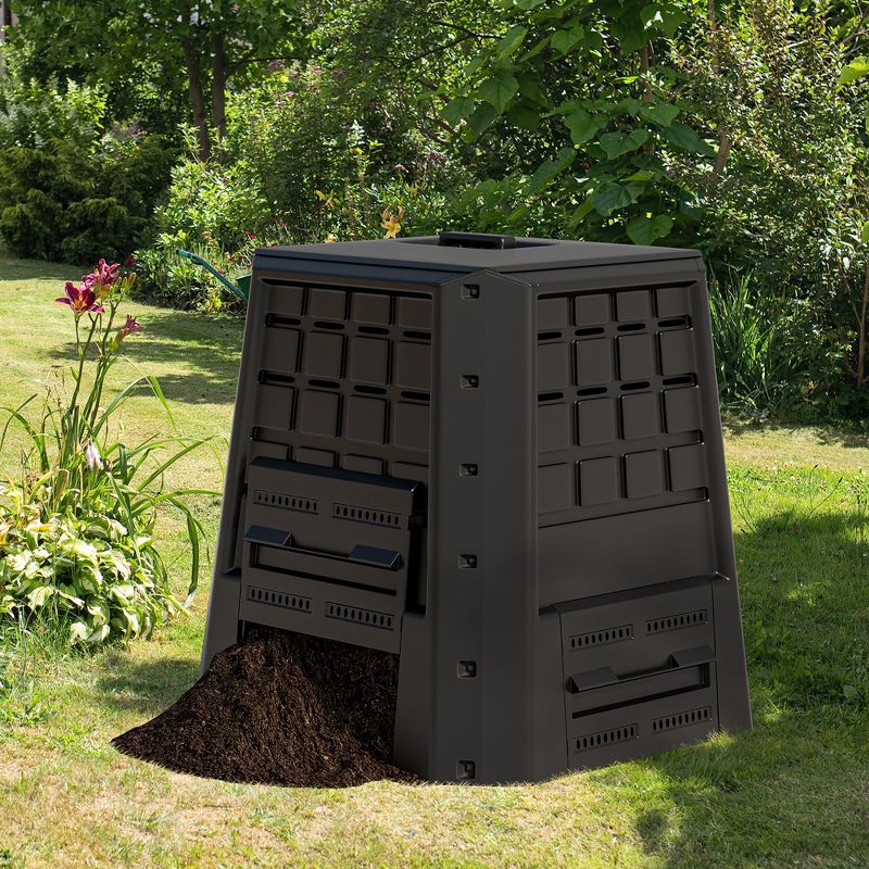 Costway Garden Compost Bin from BPA Free Material 100 Gallon(380L) Outdoor Composter, 3 of 11